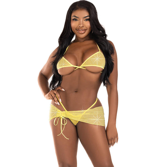 Leg Avenue Diamonds 3-Piece Set – Yellow